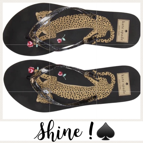 kate spade leopard flip flops